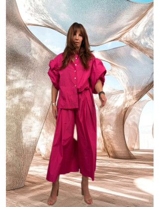 MARGOT tafeta raspberry pants 2