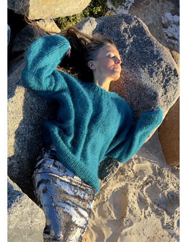 EMERALD handmade mohair/silk sweater