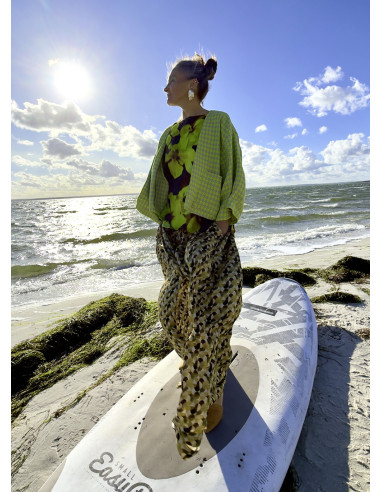 CYTRYNA NA PIASKU krótkie kimono