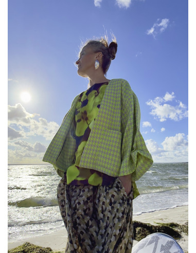 CYTRYNA NA PIASKU krótkie kimono